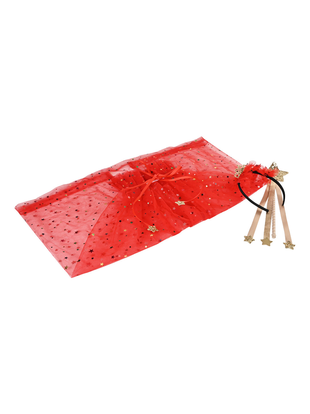 Aye Candy Girls Star Embellished Cape With Hairband & Wand