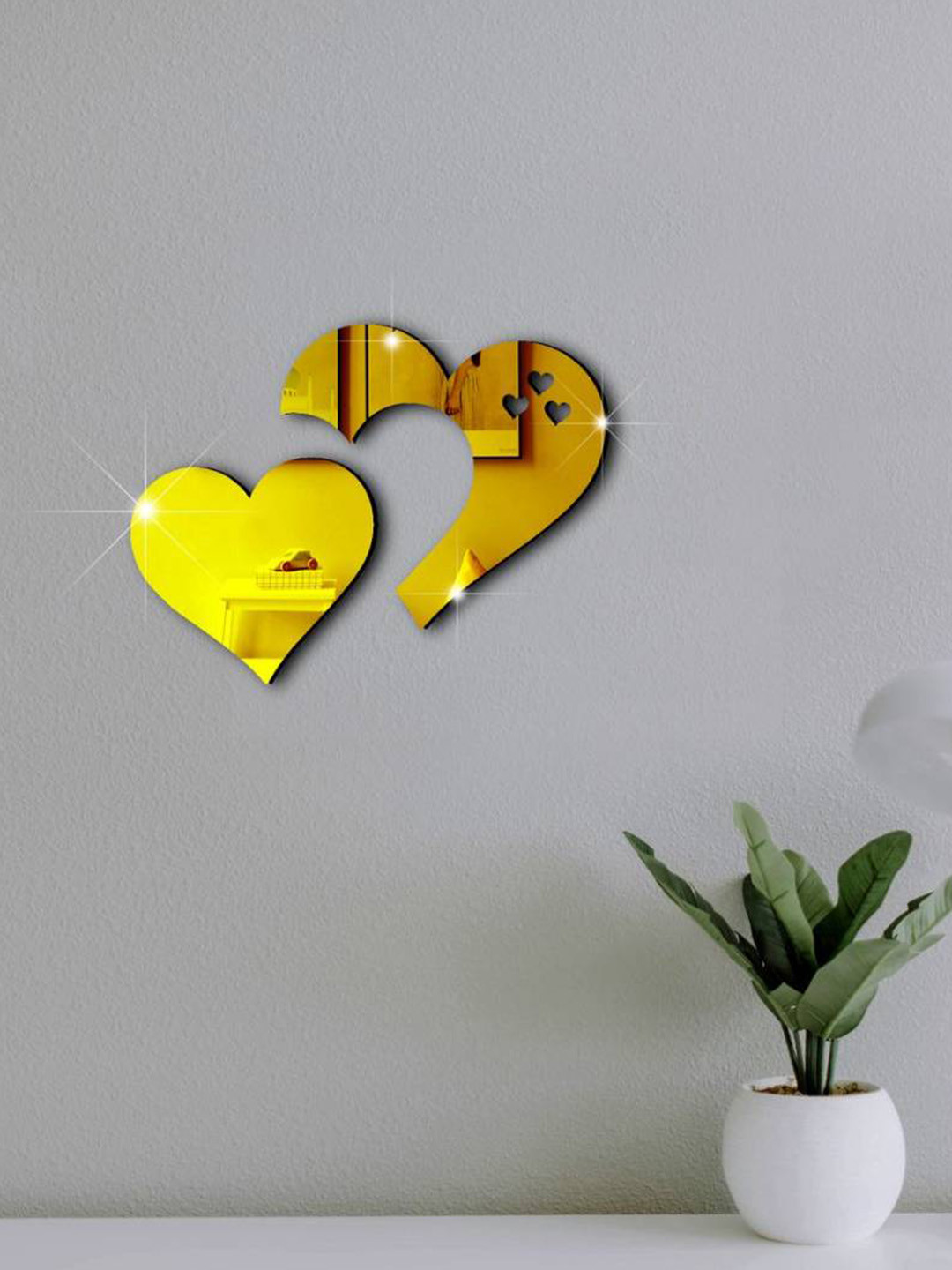 VAH Kya Bat Hai !! Glass Matte Sticking Hall 5Pcs Wall Plates-7.9In