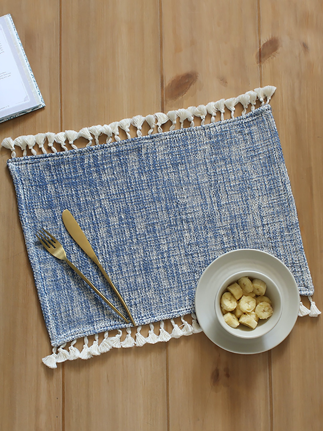 House This Arabian Sea 2-Pcs Blue Textured Table Placemats