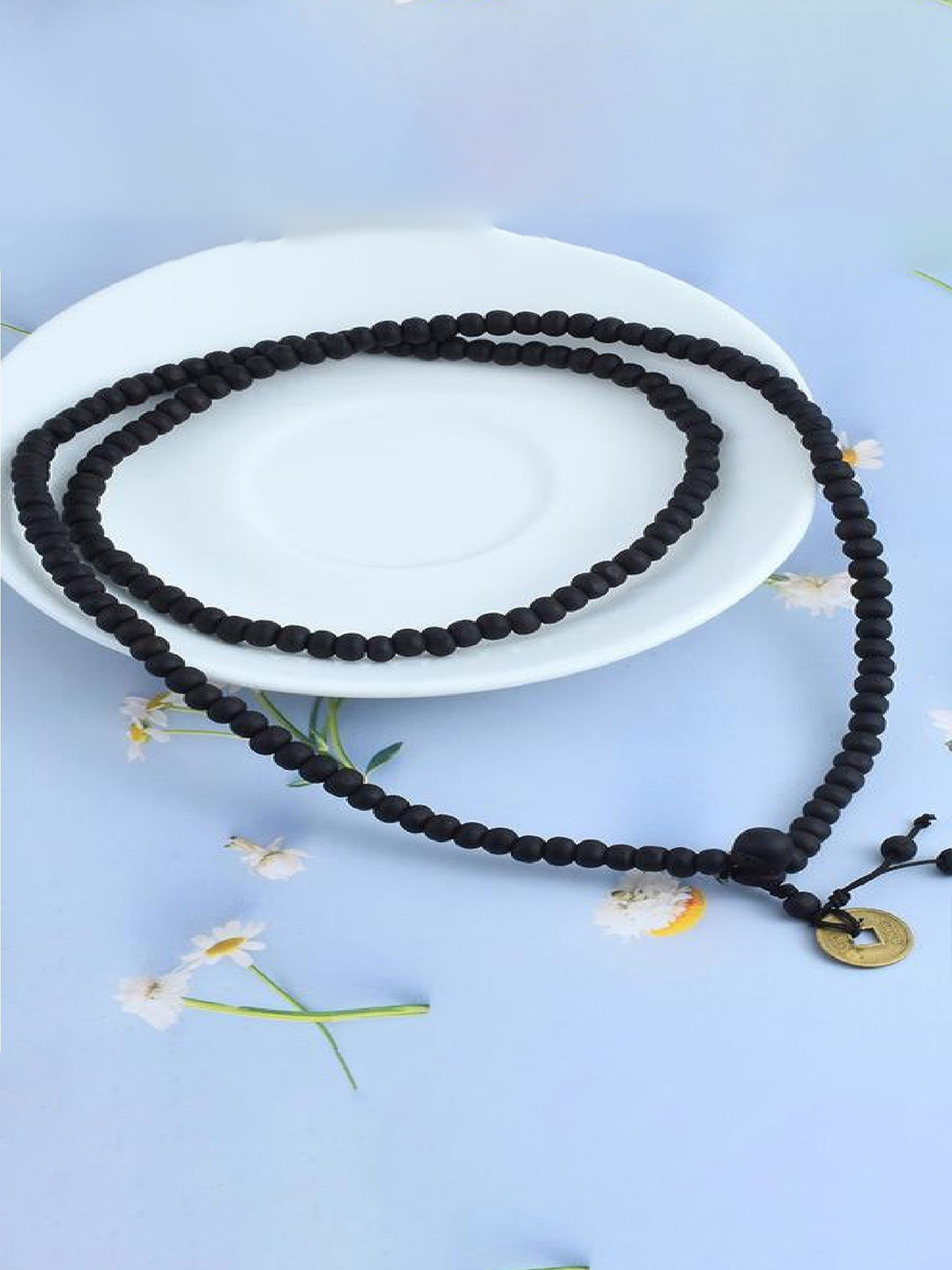 Crazy Fashion Unisex Artificial Beads Wood Wraparound 9009 Long Bracelet