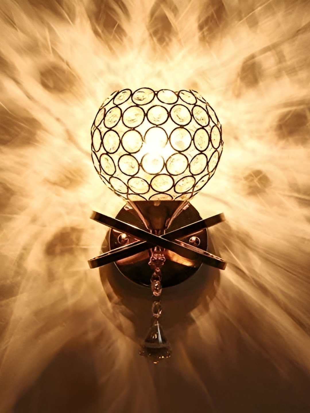KINIS Gold-Toned Modern And Unique Style Quirky Shaped Wall Lamp
