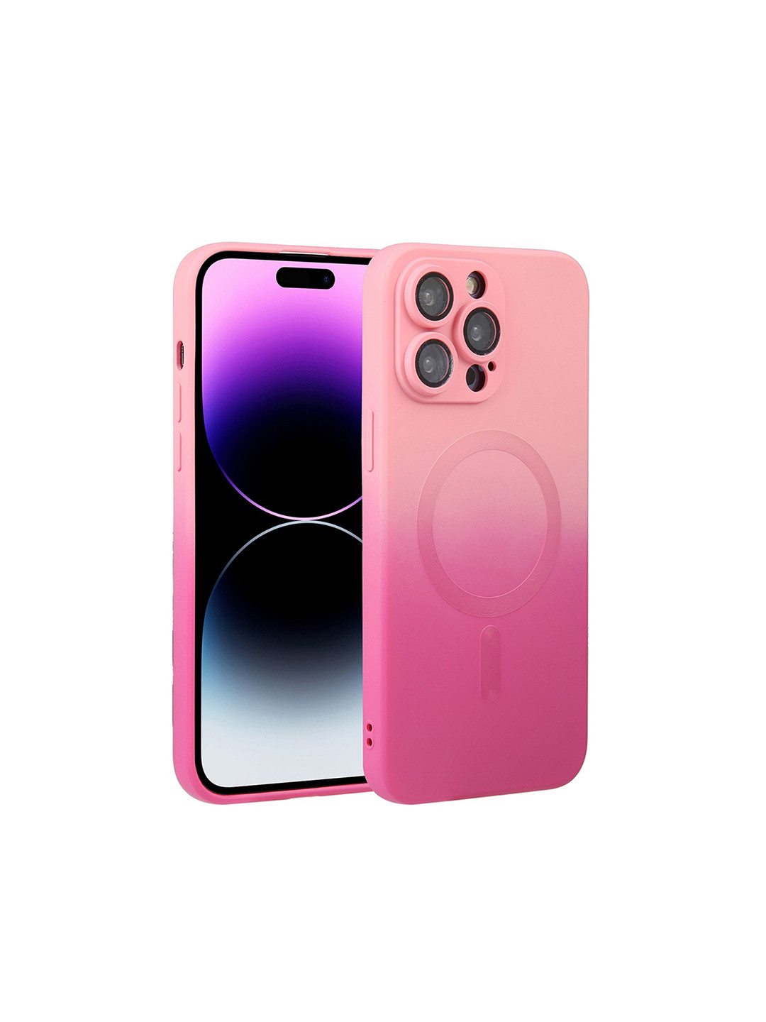 QRIOH Solid Gradient Printed iPhone 14 Pro Back Case with Magsafe