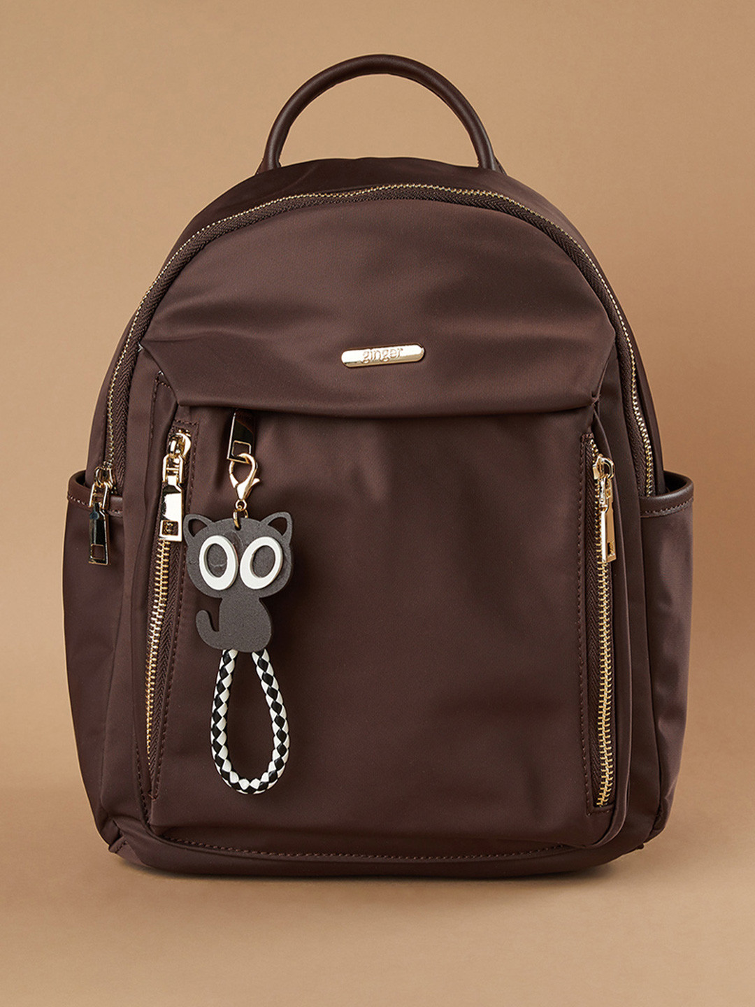 Ginger by Lifestyle PU Structured Handheld Bag with Cut Work