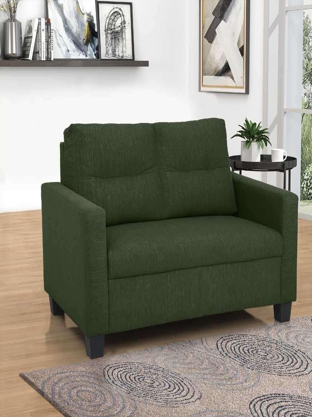 Duroflex Green 2 Seater Fold Out Sofa Cum Bed