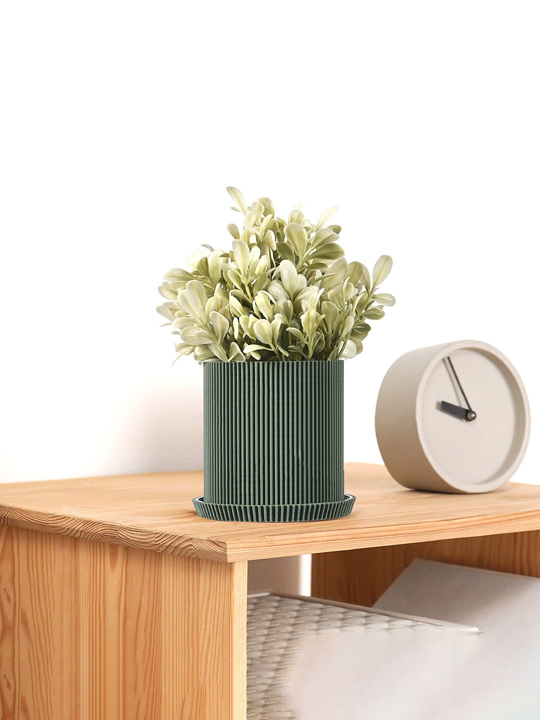 Kuber Industries Green Leg Artificial Flower With Pot