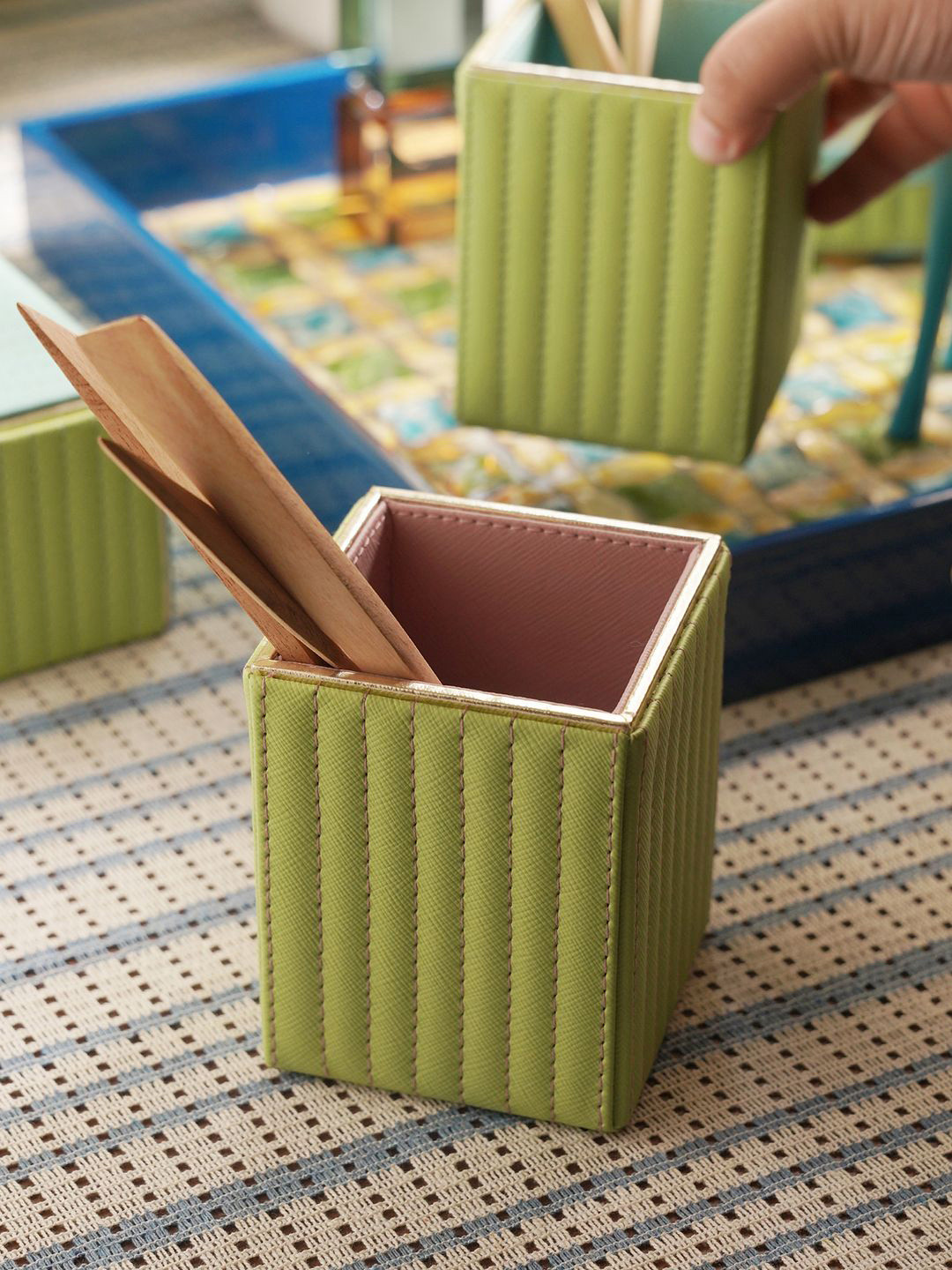 Pure Home and Living Stitched Pen Holder