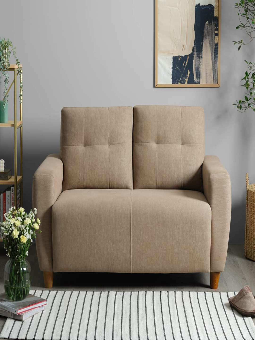 Sleepyhead Yolo-2 Seater Sofa Fabric Coco Brown