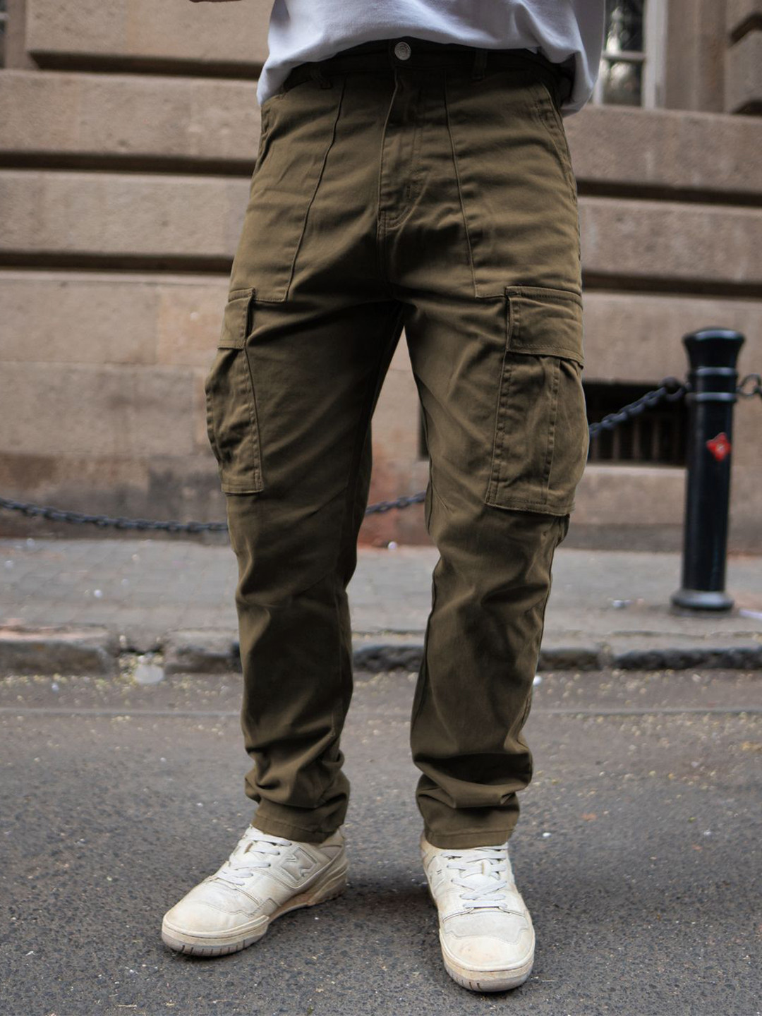 Powerlook Men Regular Fit Mid-Rise Cotton Cargos