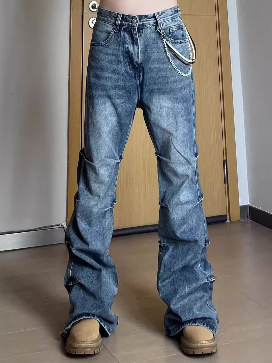 StyleCast Men Flared Fit Mid-Rise Medium Shade Jeans