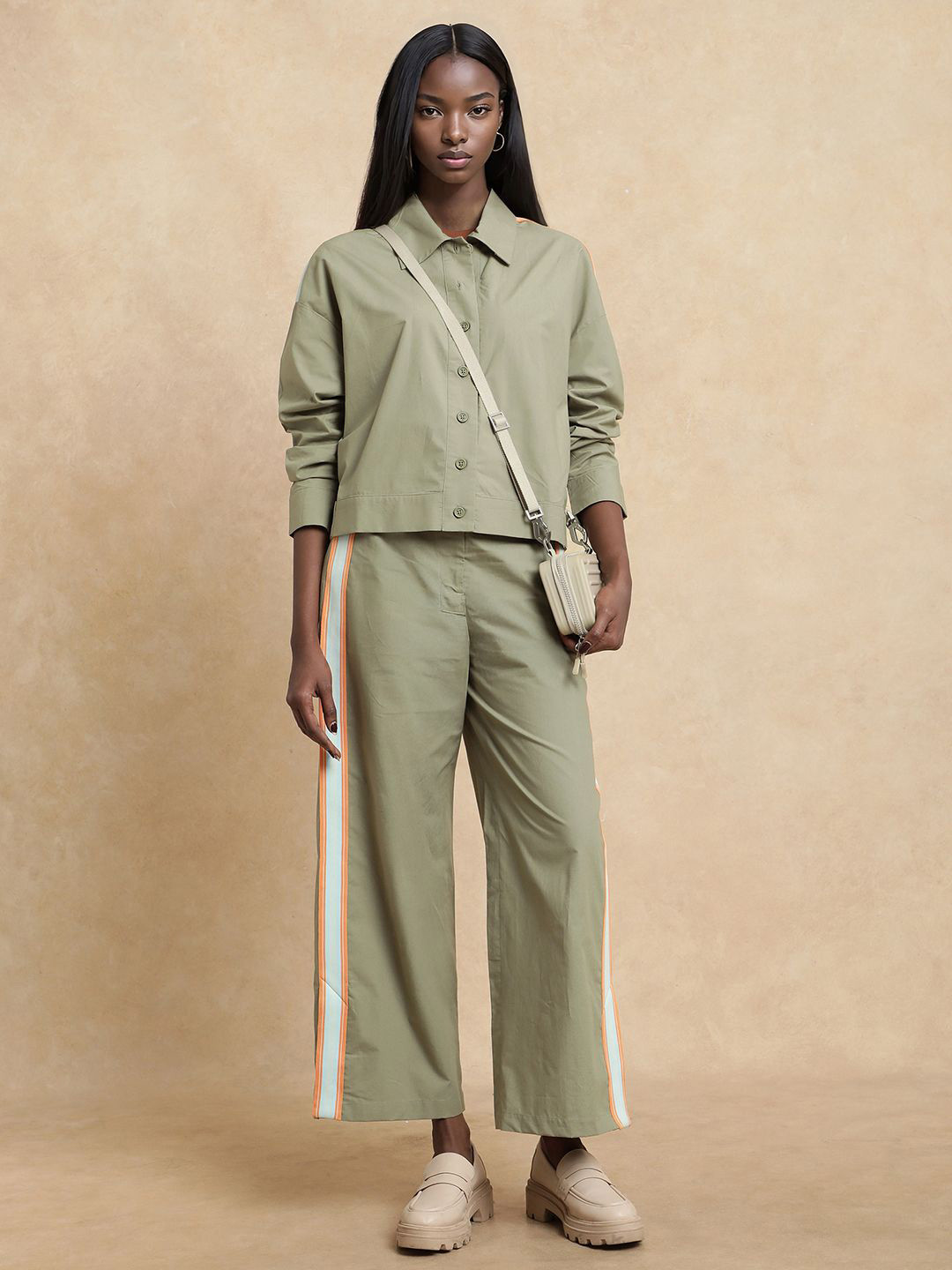 RAREISM Women Nocam B Dusky Green Trousers