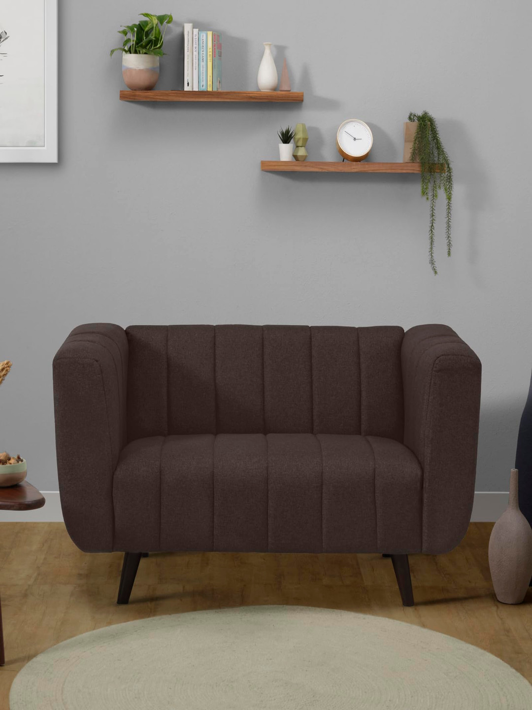 Sleepyhead Kiki  2 Seater Sofa Fabric Earth Brown 2 Person Sofa