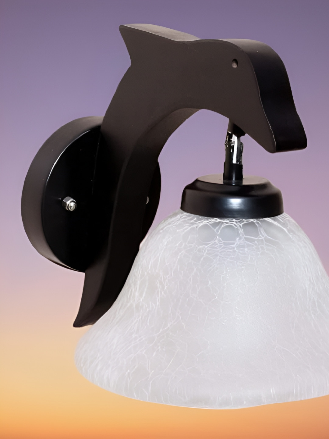 KINIS Black & White Wooden Bell Shaped Wall Lamp