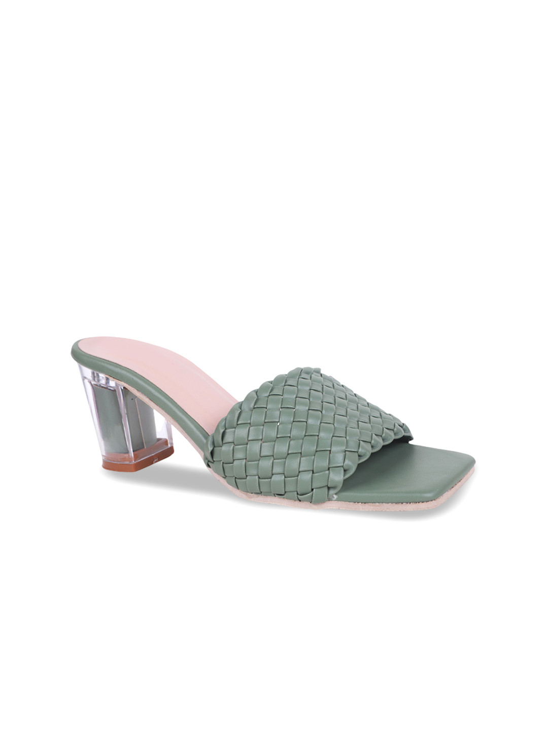 FABBMATE Women Textured Block Heel Sandals