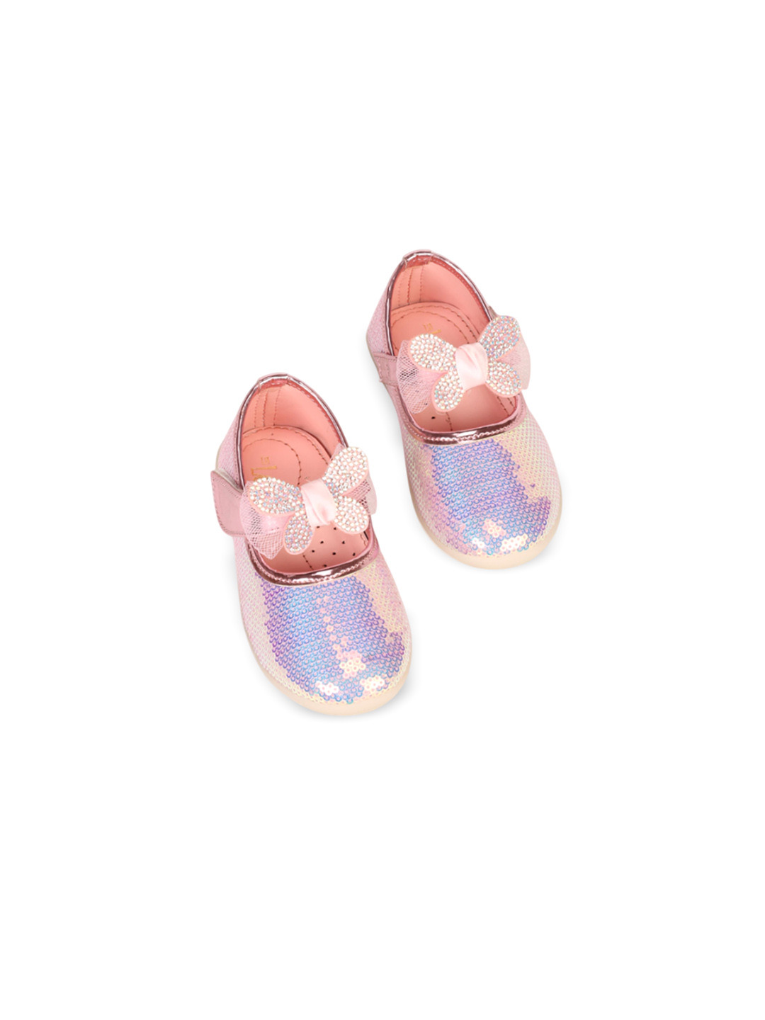 Lil Lollipop Girls Embellished Party Mary Jane With Bow Details