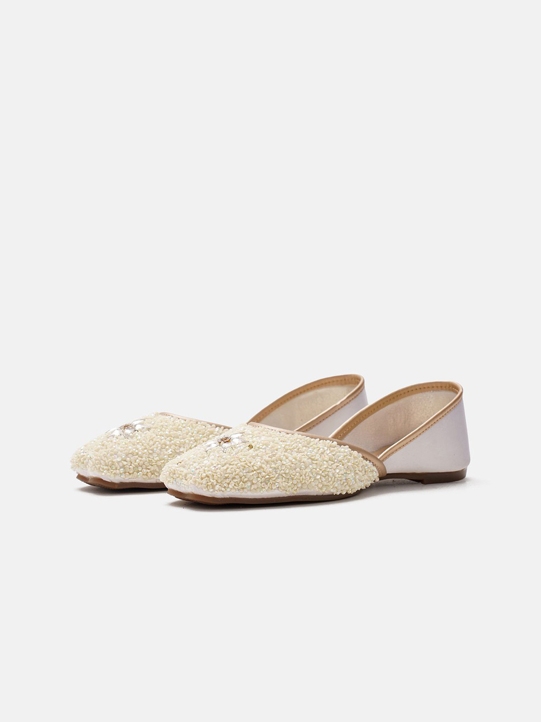 JM Looks Girls Fashion Flat Embellished Mojaris Jutti with Comfortable Sole