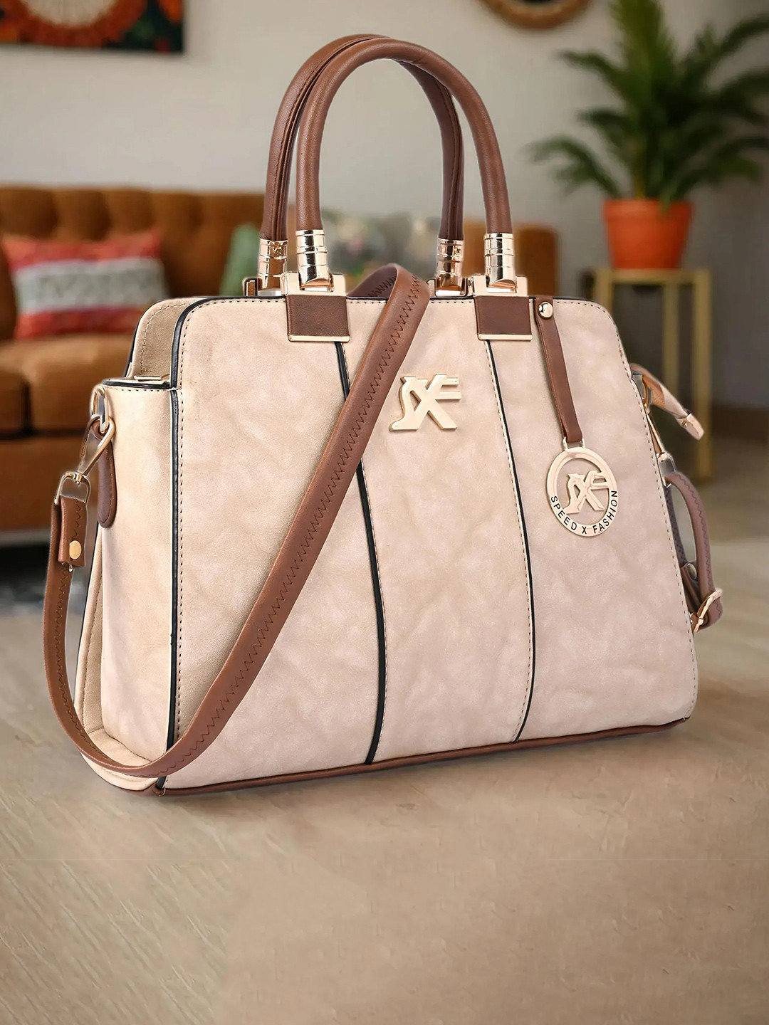 Speed X Fashion Structured Handheld Bag with Quilted