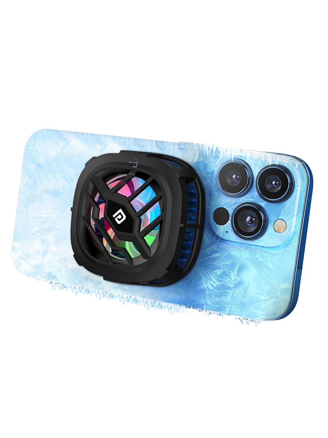 Portronics Black Cool XG Instant Magnetic Mobile Cooler With Metal Plate