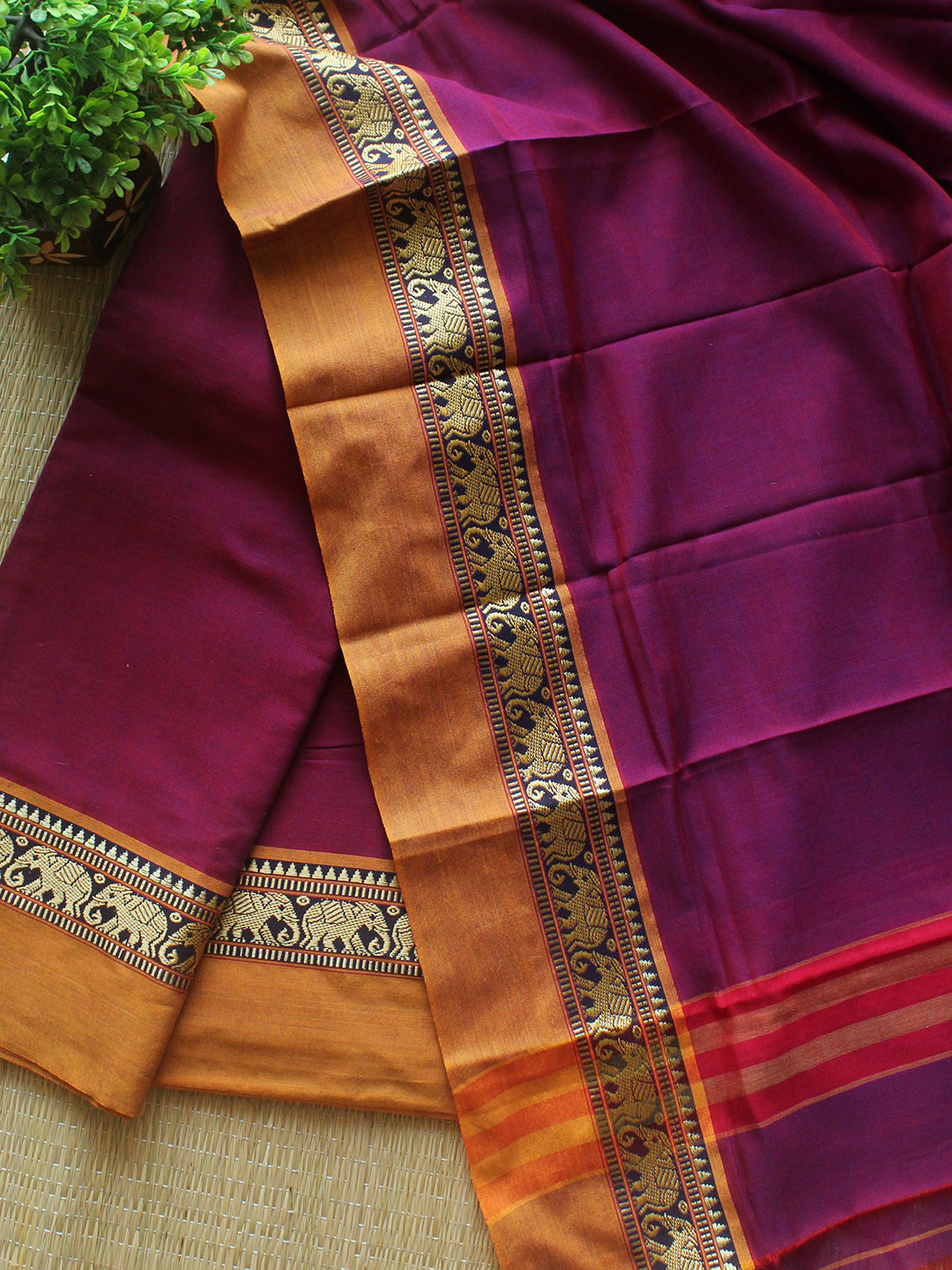 Weaves of Tradition Ethnic Motifs Woven Design Zari Pure Cotton Unstitched Dress Material