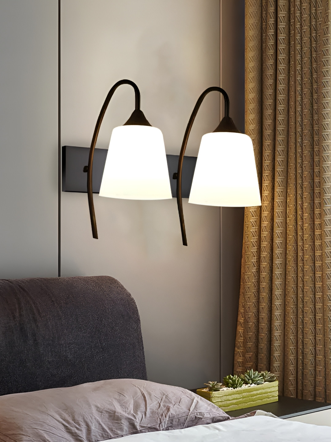 KINIS Black & White Quirky Frustum Shaped Metal Modern & Unique Style Wall Lamps