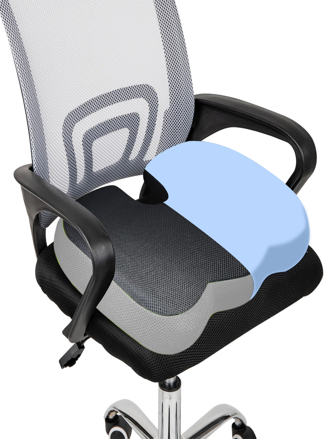 Sleepsia Black Solid Polyester Medium Memory Foam Therapedic Pillow-10.5 x 39.5 x 43 cm