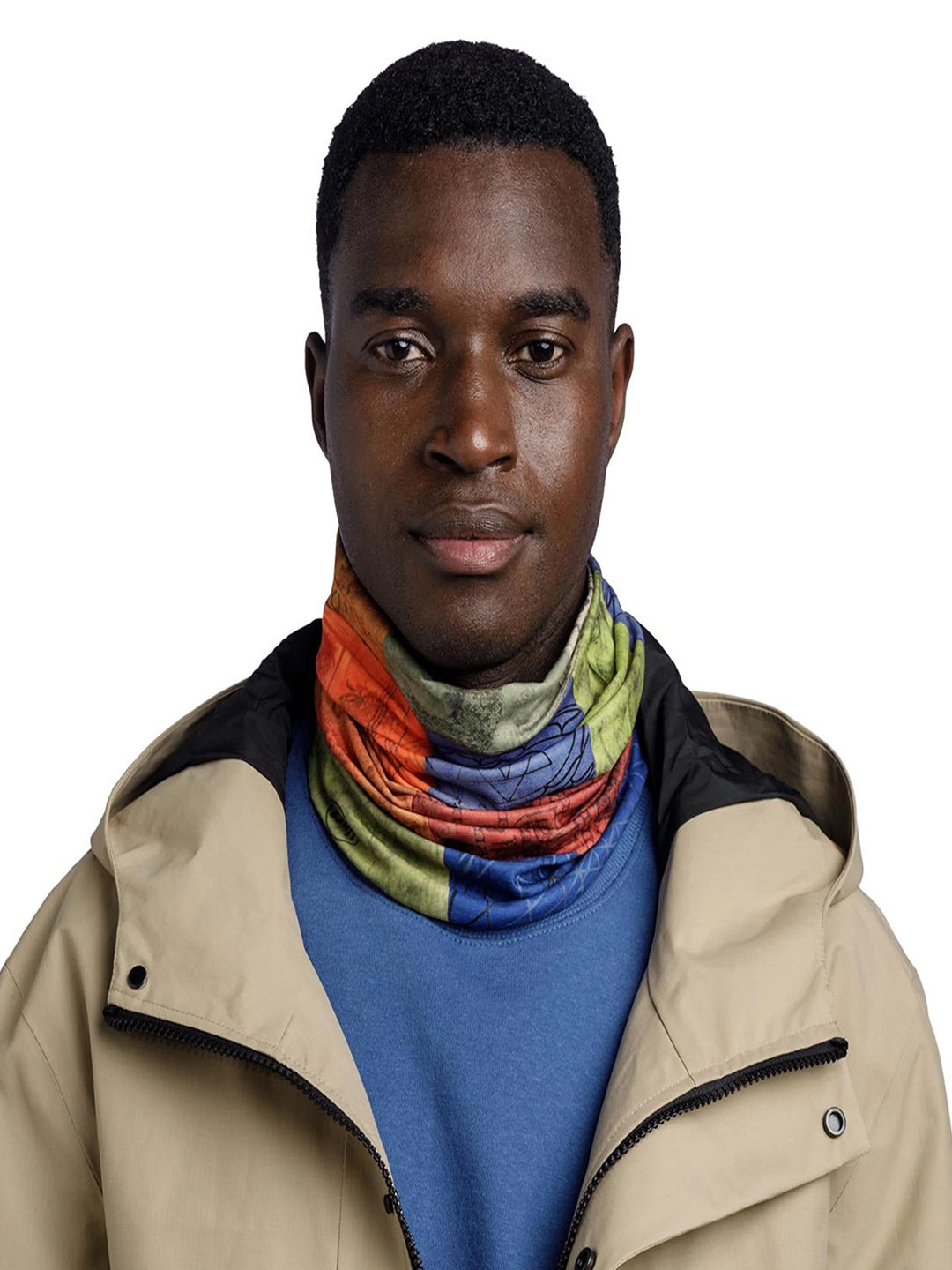 Original Buff SA Unisex Printed Ecostretch Neck Gaiter Scarf