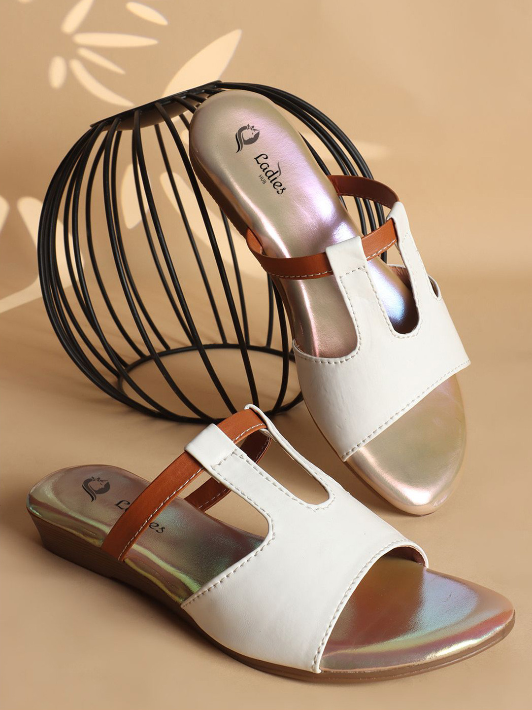 Ladies Hub Women Low Wedge Heels Sandals