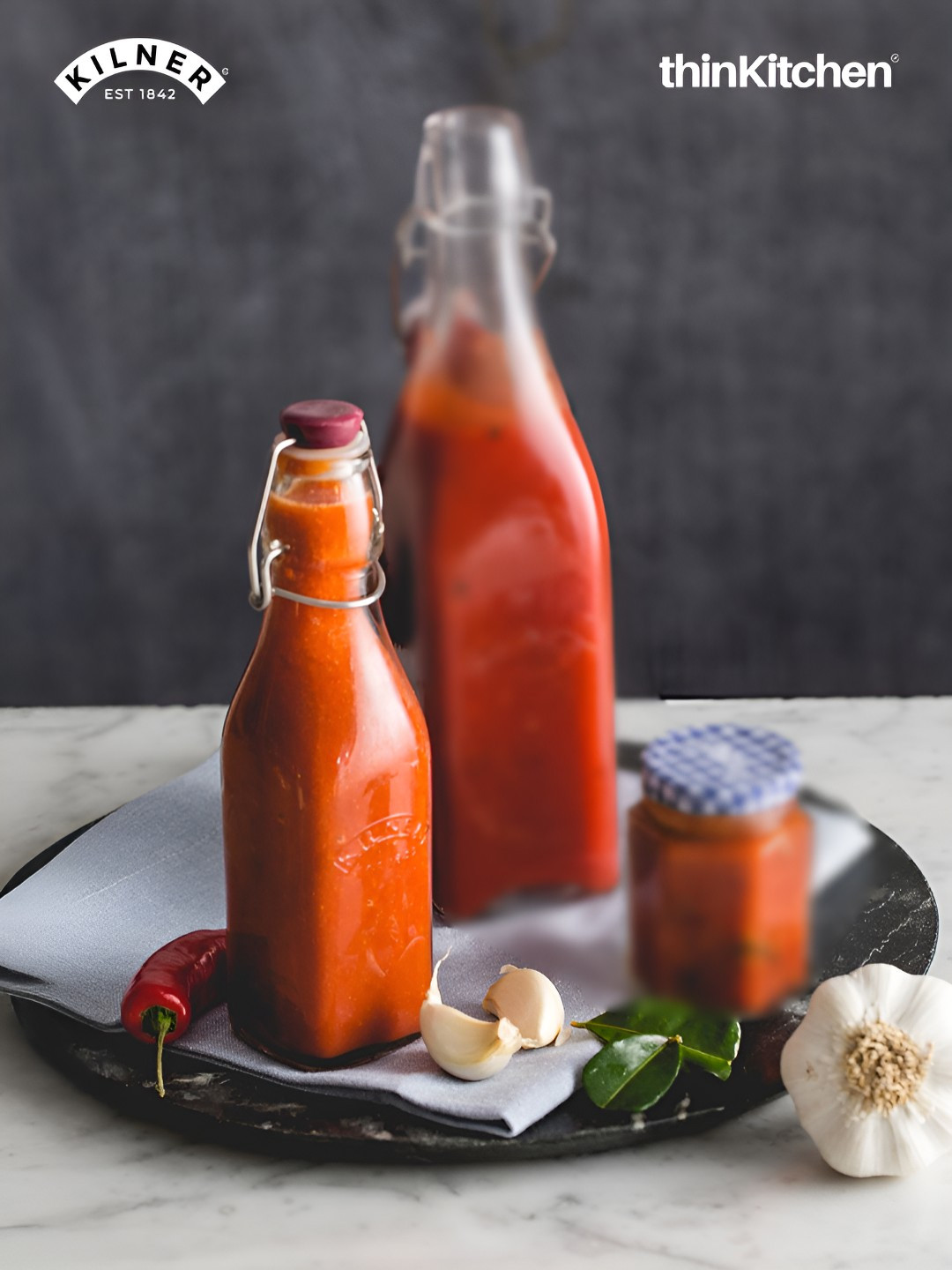 Kilner Transparent Glass Dishwasher Safe Wire Clamp Fridge Container-250ml