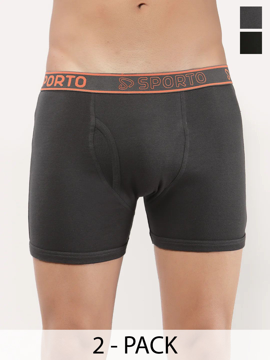 Sporto by Macho Pack Of 2 Short Trunk Sprto_M1030-CH(1)-Olv(1)-S Trunk