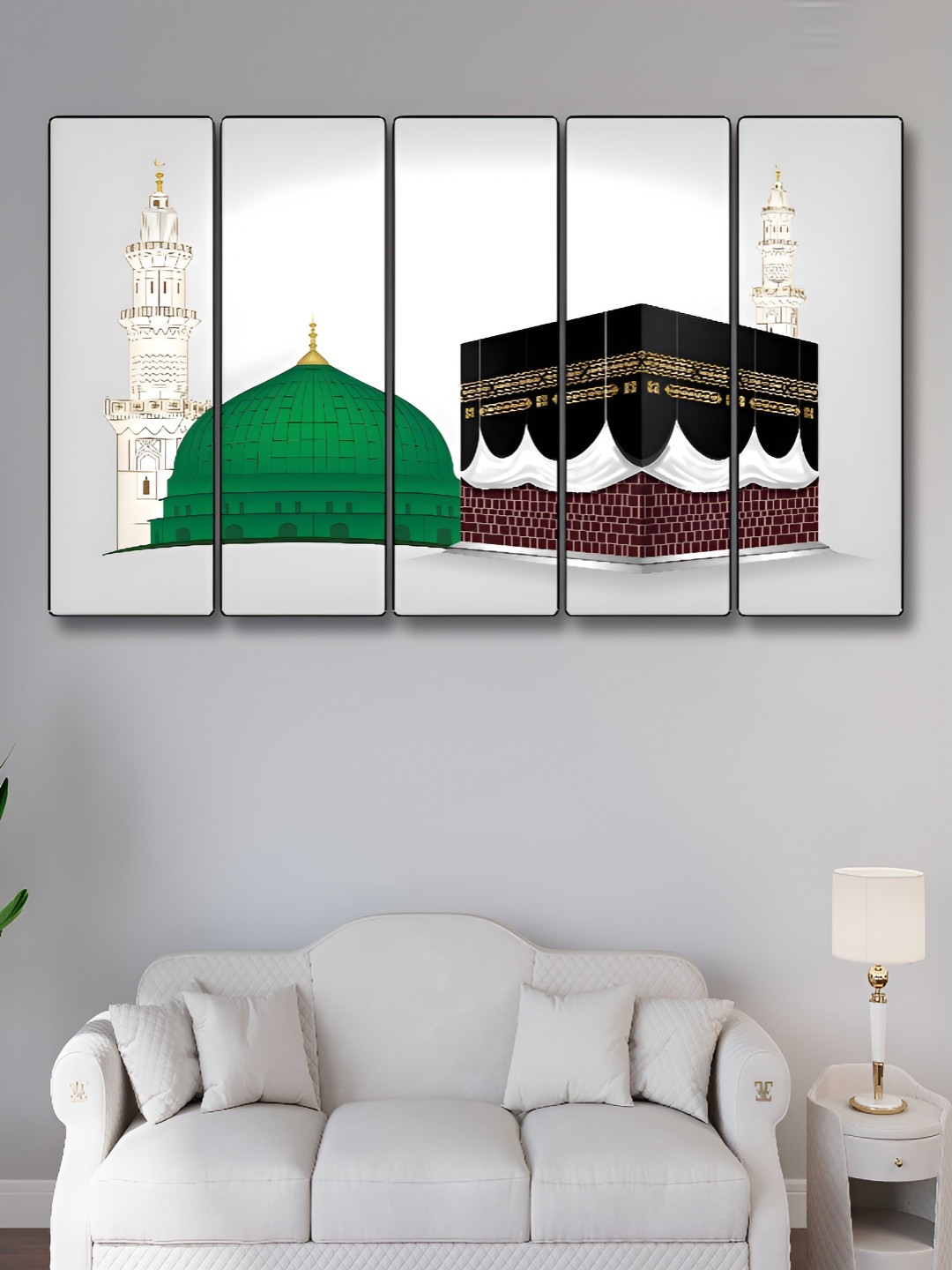 Myntra Elegant Homes Multicoloured 5 Piece Islamic Religious Wall Paintings