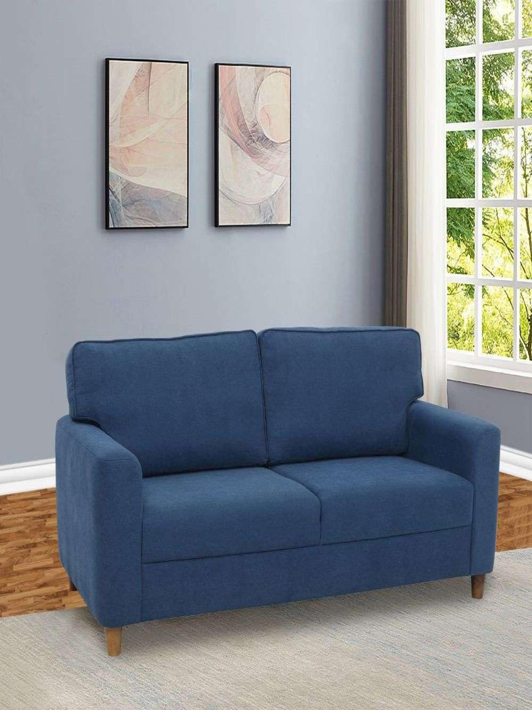 Duroflex Utopia Blue 3 Seater Fabric Sofa