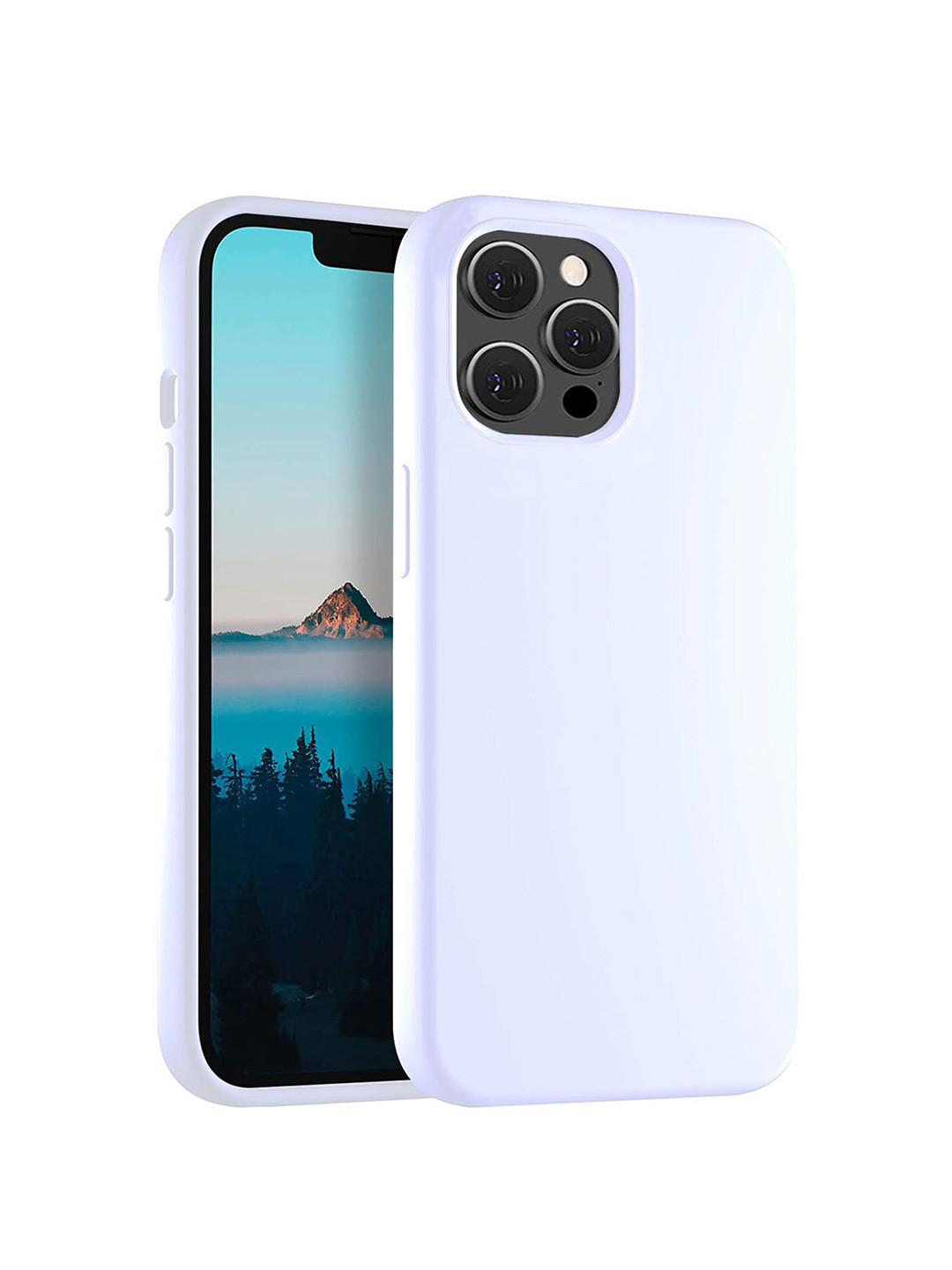 LIRAMARK Liquid Silicone Soft Back Cover Case for Apple iPhone 12 Pro Back Case