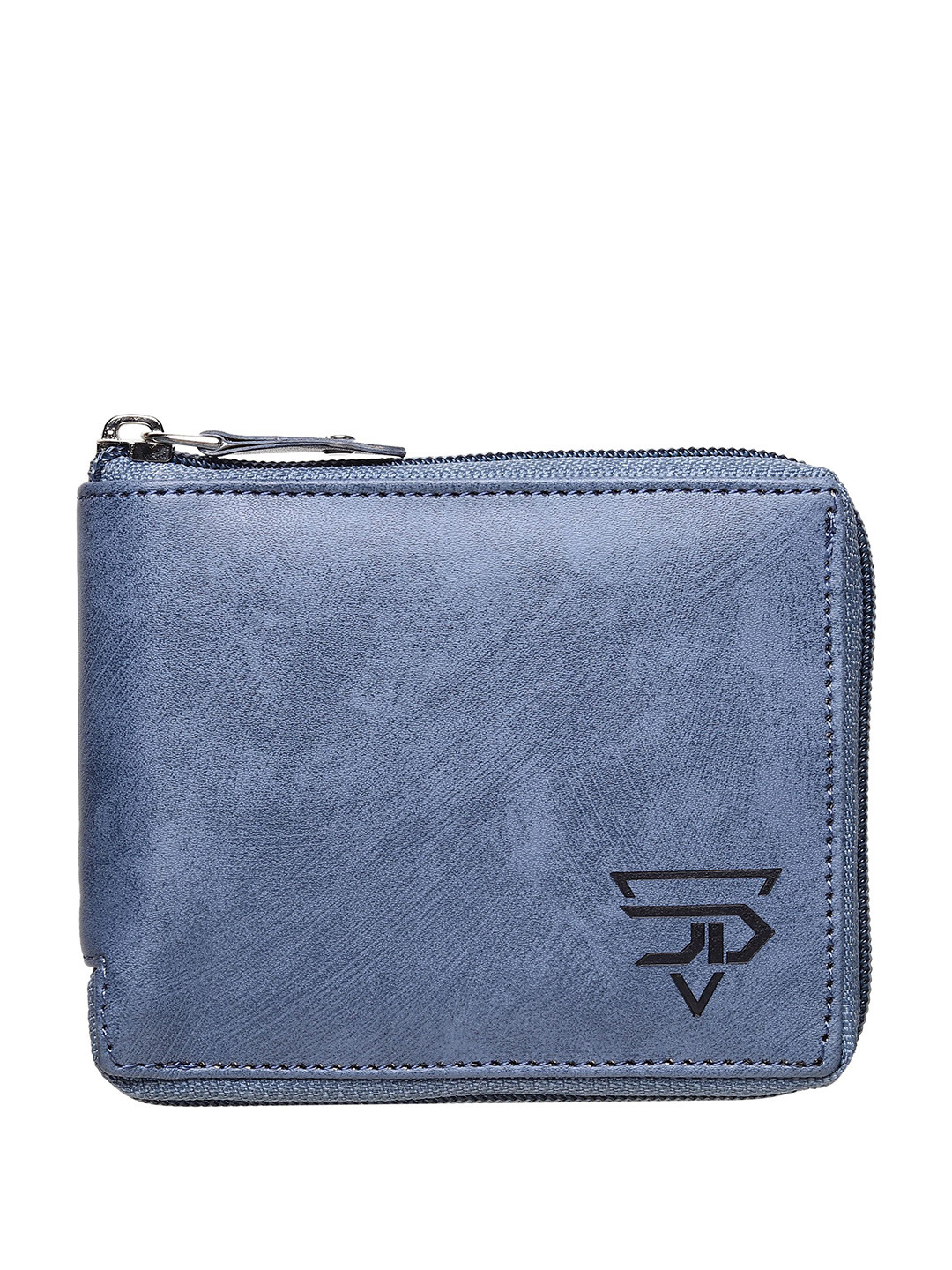 JND Men Premium Leather Zip-Around Wallet with Multiple Compartments