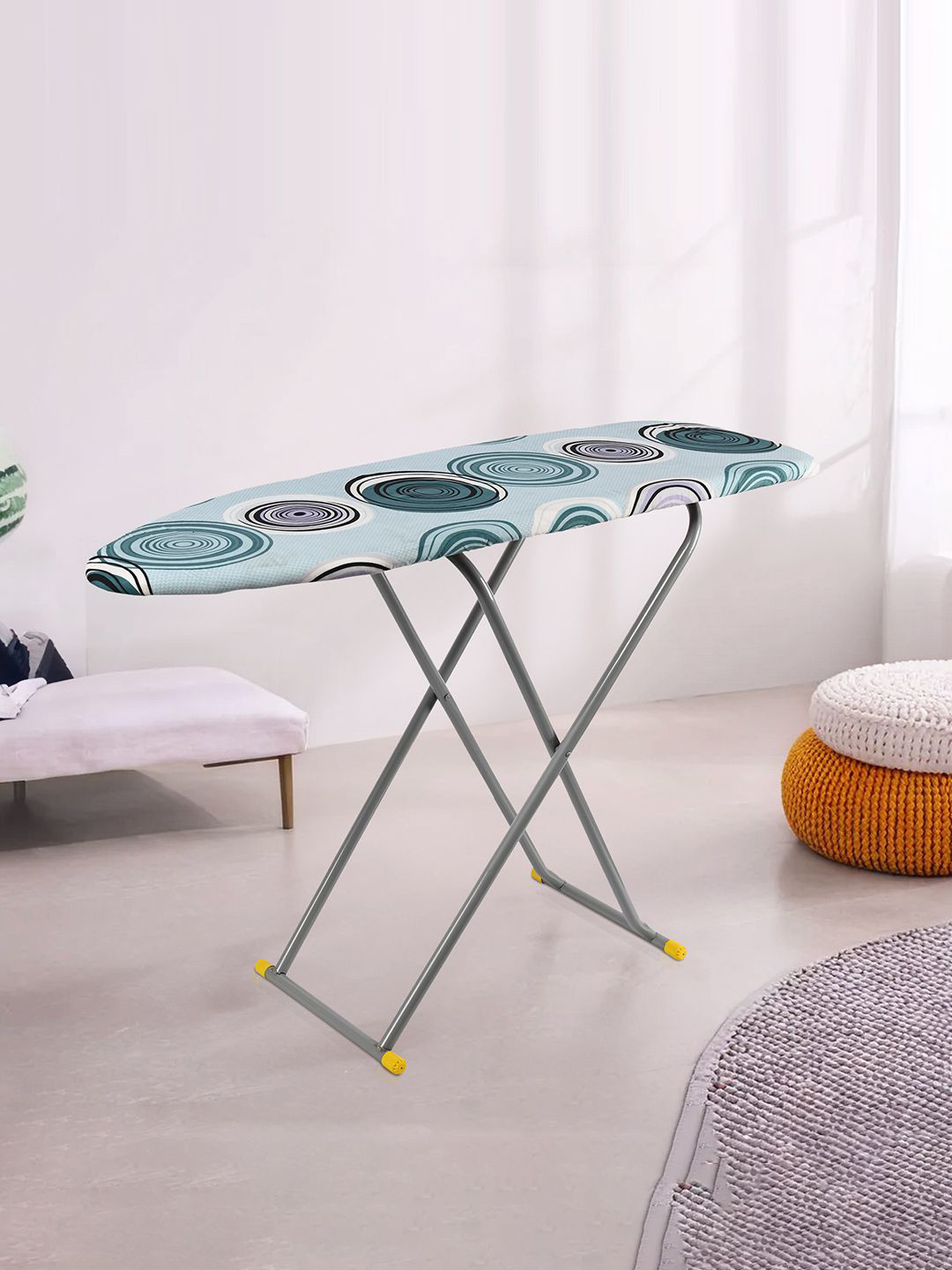 Kuber Industries Green 15 Inch Foldable Adjustable Press Board Iron Stand & Heat Holder