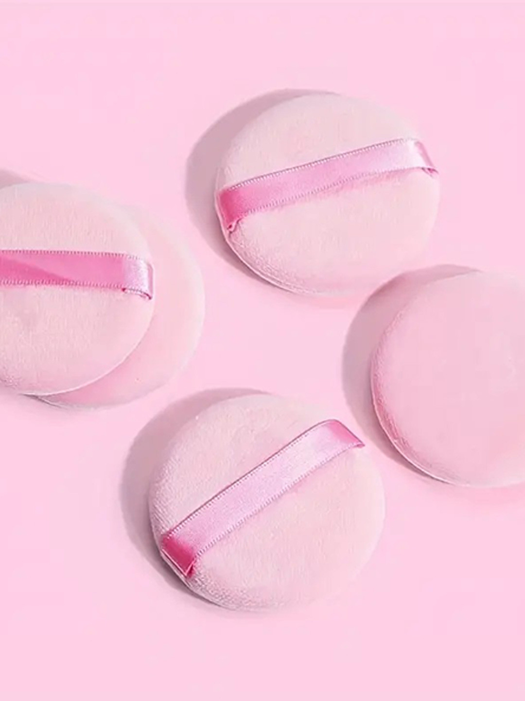 Beautiflame Set Of 5 Round Powder Puff With Blender & Mini Heart Puff