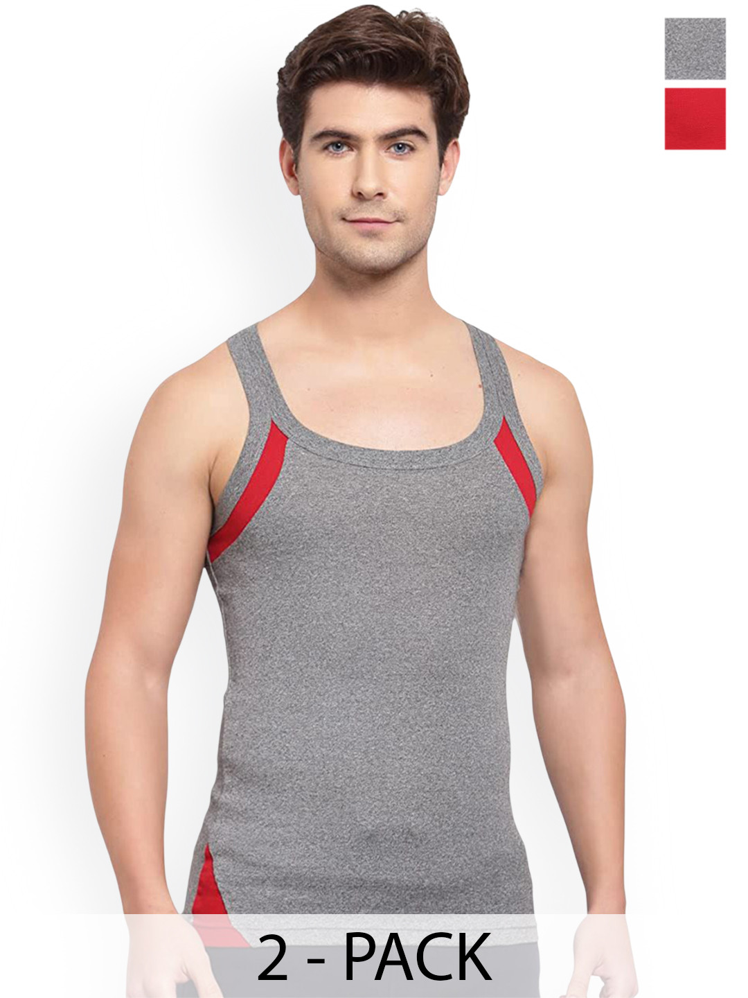 Sporto by Macho Men Pack Of 2 Square Neck Gym