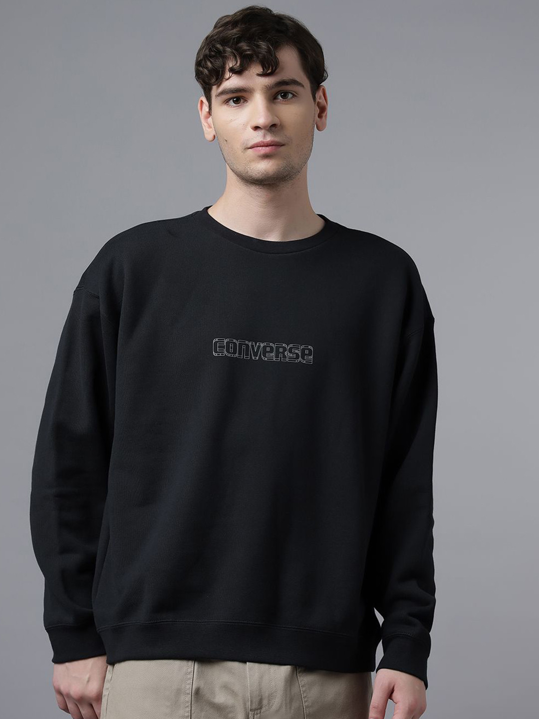 Converse Men Premium Graphic Crew Neck Sweatshirt