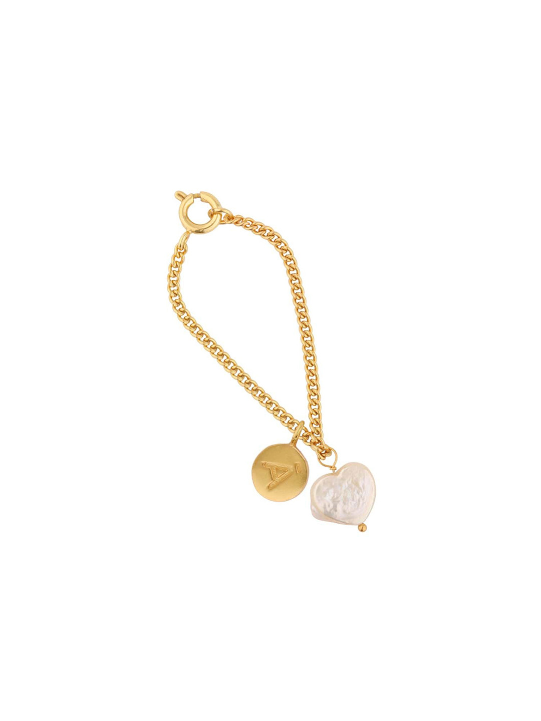 Anaash Gold-Plated Pearls Beaded Watch Charm Bracelet
