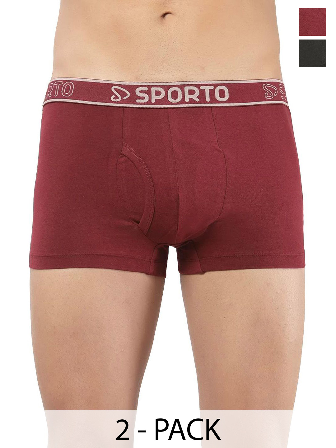 Sporto by Macho Men Pack Of 2 Short Trunk Sprto_M1022-M(1)-Olv(1)-S Trunk