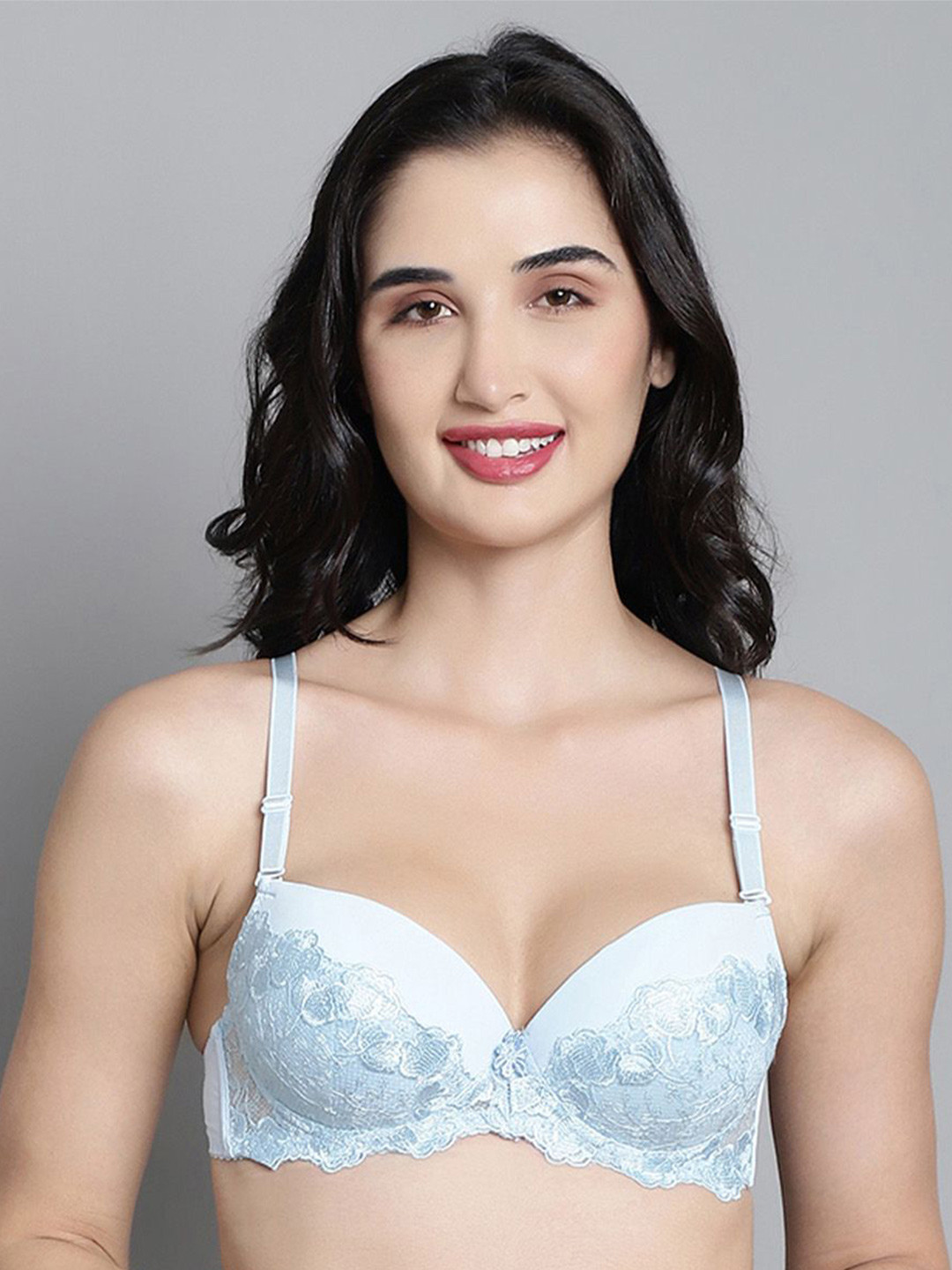 MAKCLAN Gardens of Desire Floral Lace Underwired Anti Odour Lightly Padded Push-Up Bra