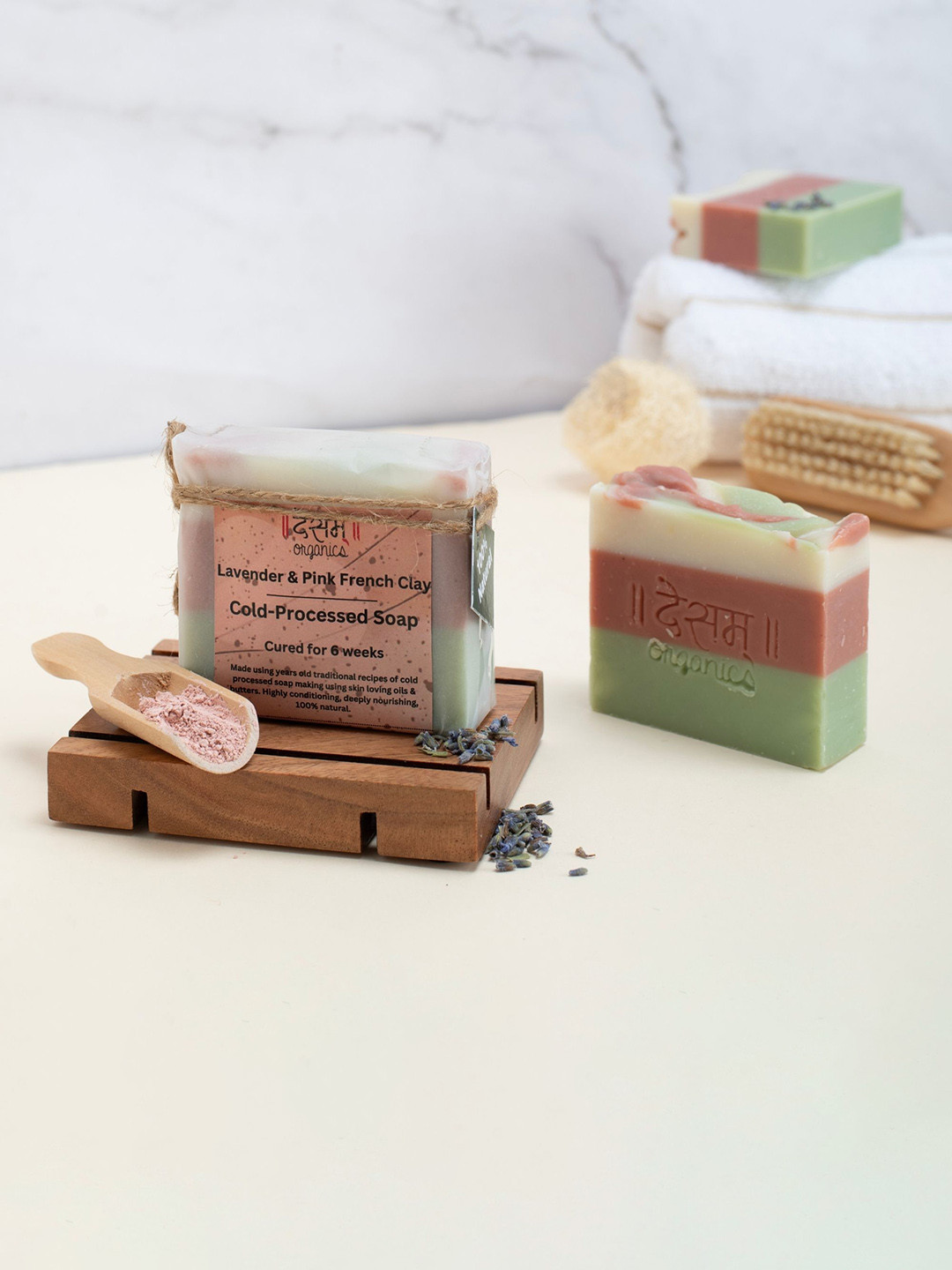 Desam Organics Lavender & French Clay Cold Process Artisanal Soap - 100 g