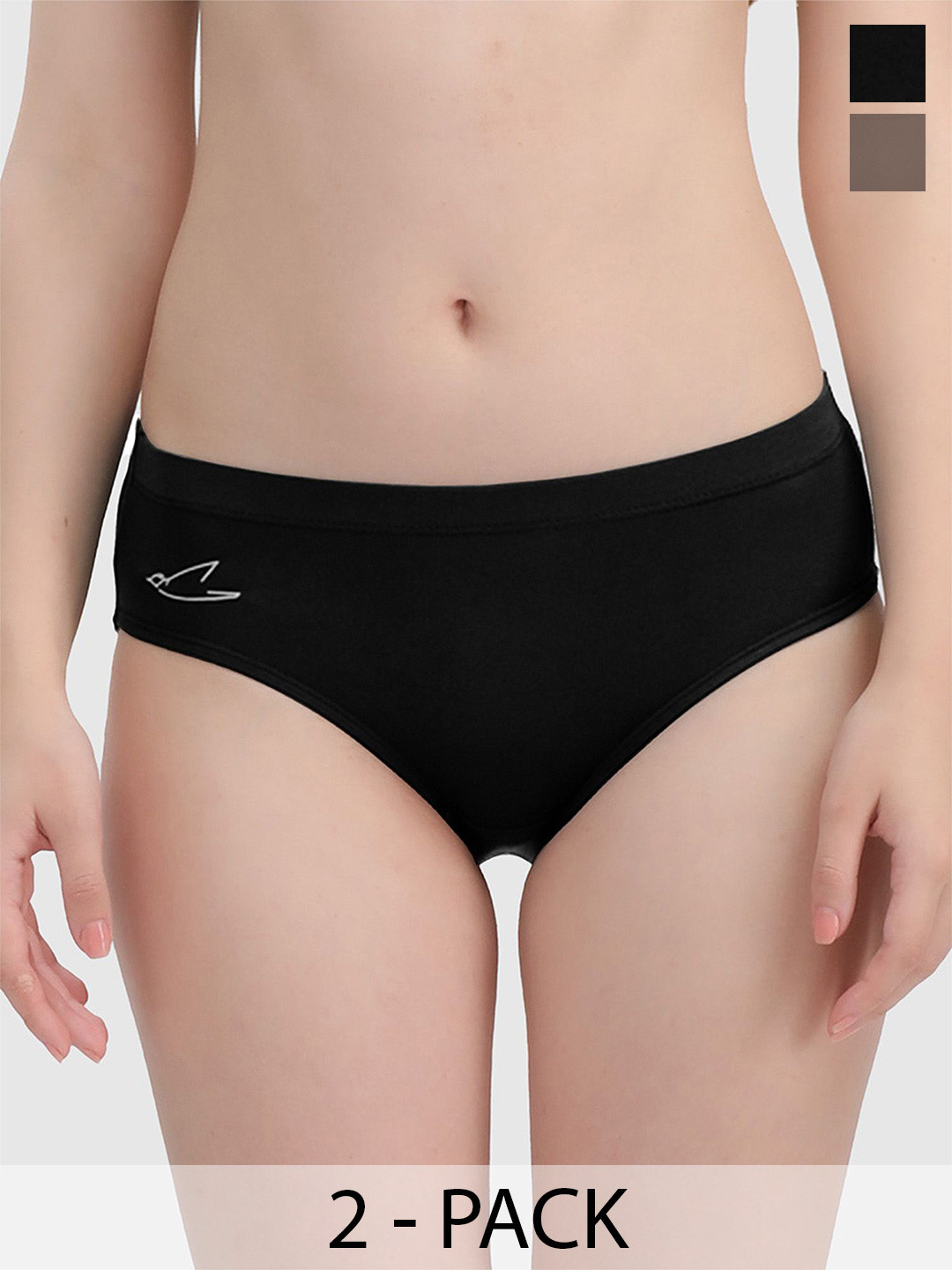FREECULTR Women Pack Of 2 Soft Fabric & Snug Fit Hipster Briefs-FC-WMN-HPTR-SAB-CLY-02_S