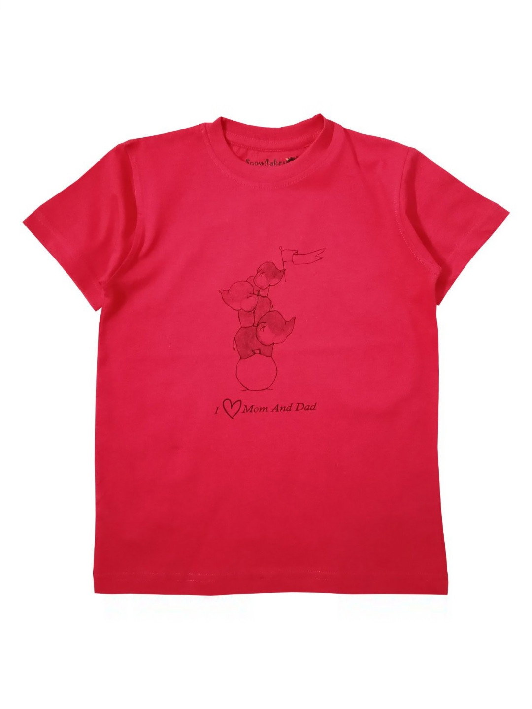 SNOWFLAKES Kids Graphic Printed Round Neck Cotton T-shirt