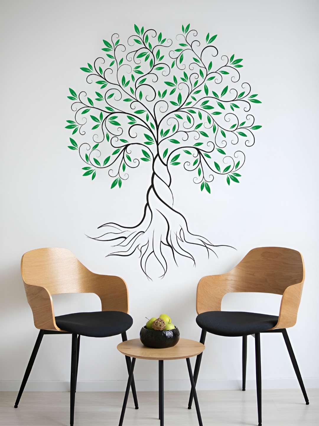 Myntra Elegant Homes Green & Black Tree Wall Decals And Stickers
