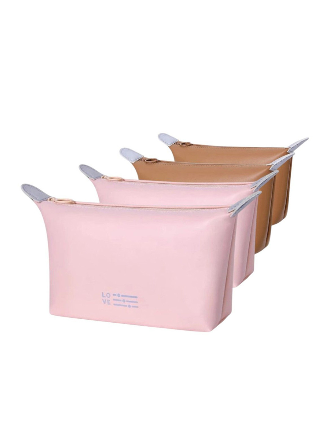 CRUSSET Unisex Set of 4 Solid Waterproof Pouches Travel Accessory