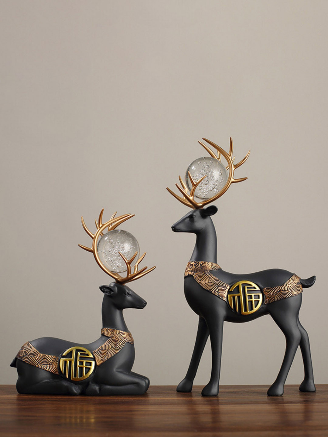 The Golden Theory Black Figurine Showpiece