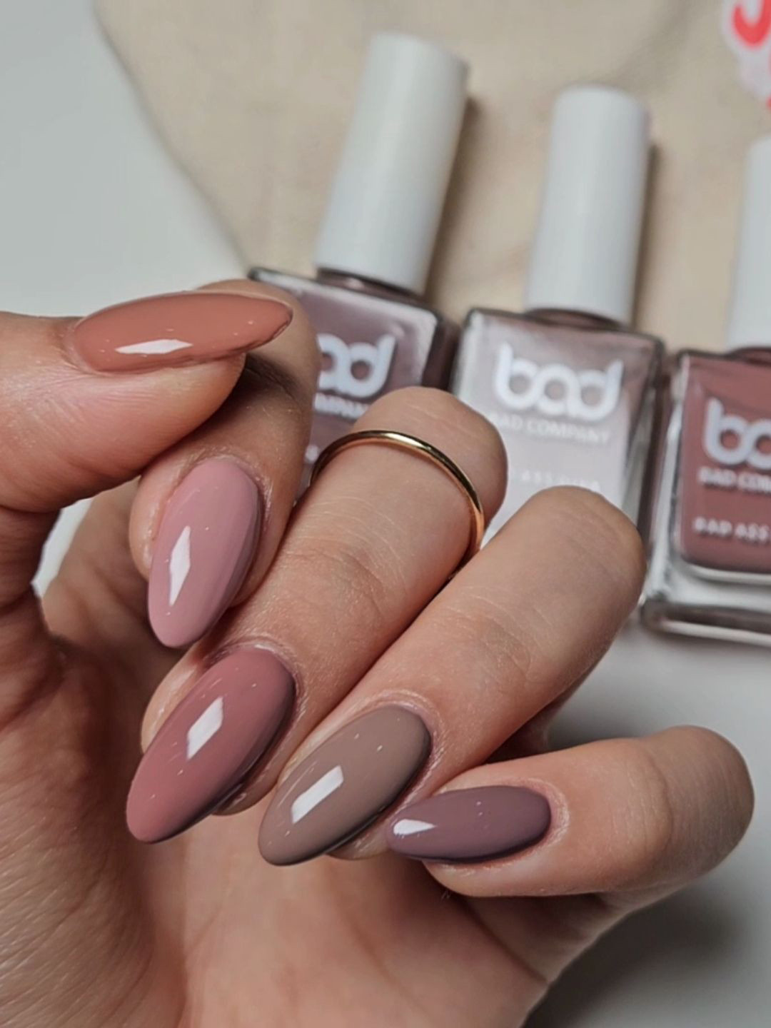 BAD COMPANY Set Of 5 No Toxin Nail Polishes (10 ml each) - Shades 57-60-72-73-81