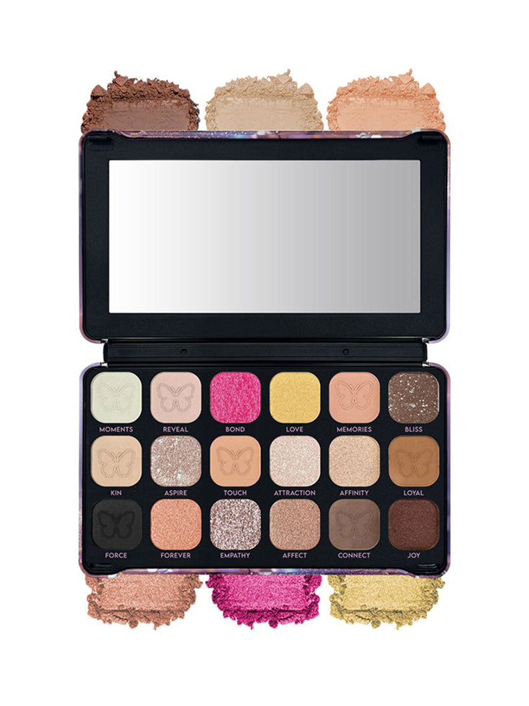 Malio 18-Color Butterfly Dance Eyeshadow Palette Blendable Matte & Shimmer Shades -  01