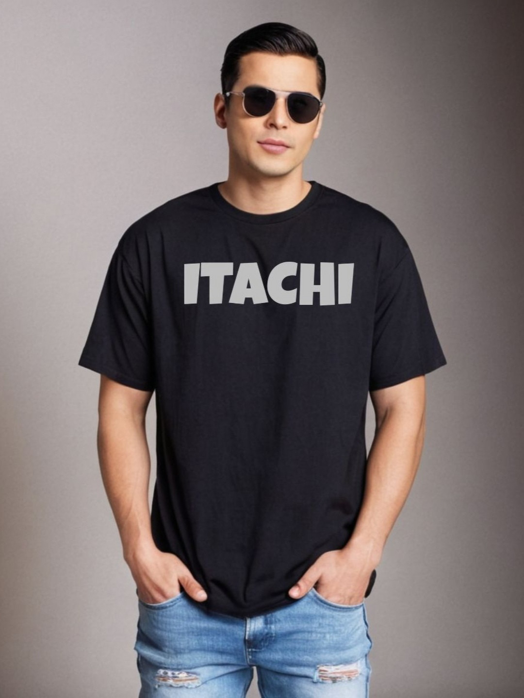 Be Crazy Typography Printed Round Neck Oversized Baggy Fit T-shirt