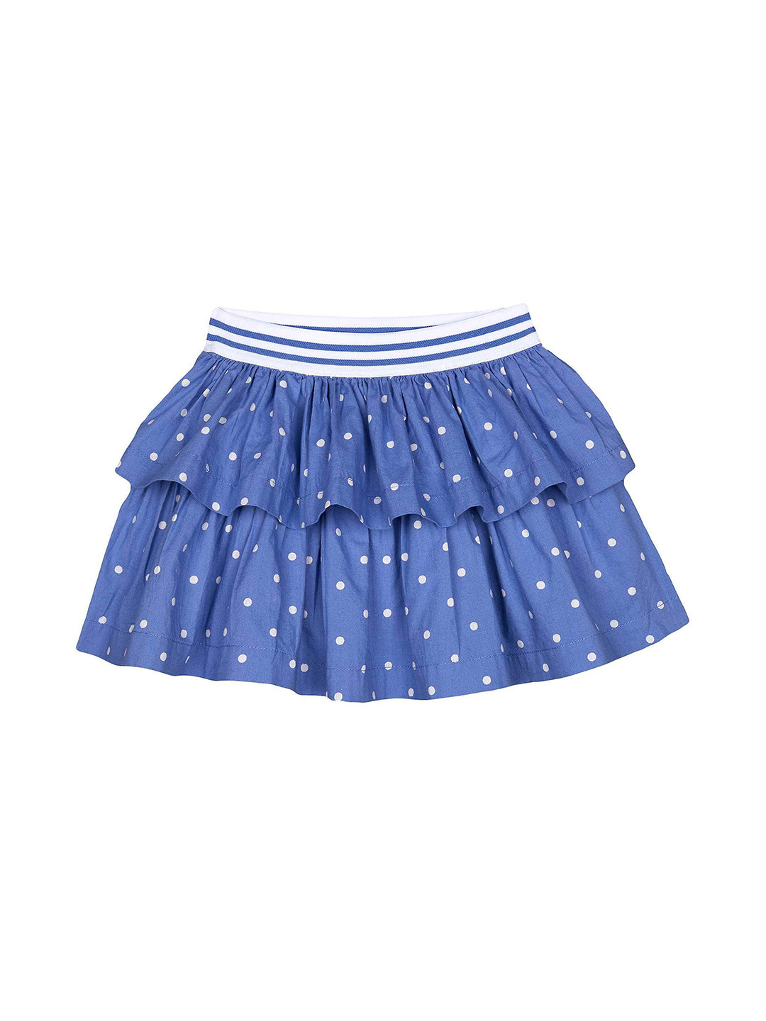 mothercare Girls Polka Dot Printed Pure Cotton Tiered Skirt