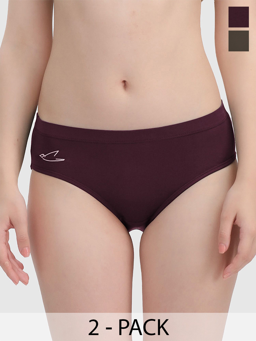 FREECULTR Women Pack Of 2 Soft Fabric & Snug Fit Hipster Briefs-FC-WMN-HPTR-PW-CFN-02_S